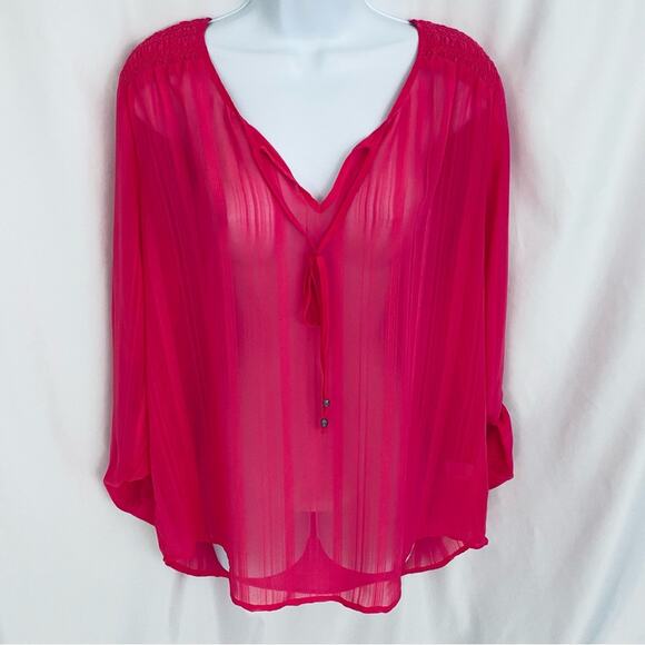 NWT Black Rainn Sheer Top Size Large - Picture 1 of 10